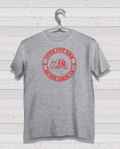 Rangers ICF Bulldog Grey Short Sleeve TShirt - Red Print