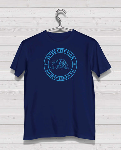 Rangers ICF Bulldog Navy Short Sleeve TShirt - Light Blue Print