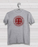Hearts CSF  "McCrae's Battalion" Grey Short Sleeve TShirt -  Maroon Print
