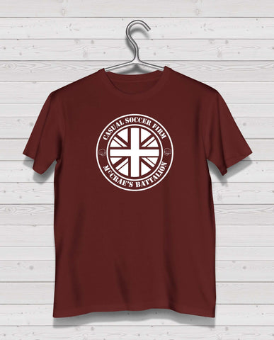 Hearts CSF  "McCrae's Battalion" Maroon Short Sleeve TShirt -  White Print