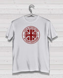 Hearts CSF  "McCrae's Battalion" White Short Sleeve TShirt -  Maroon Print