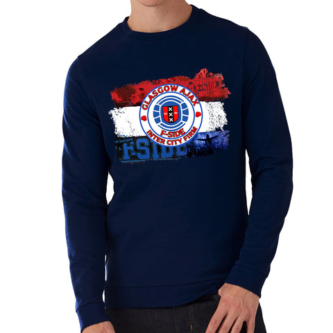 Ajax FSide & Inter City Firm"  Casual Style Navy Sweatshirt